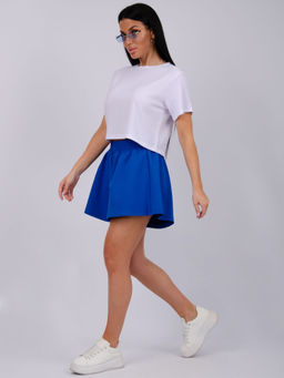 Шорты Лолита, футер с лайкрой - Малина фото 46