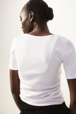 Camiseta de canale con cuello panadero - H&m фото 4