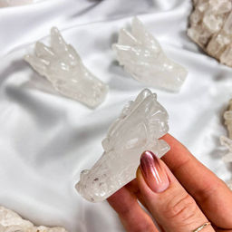 Фигурка резная "Дракон" из молочного Кварца