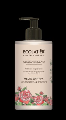 Ecolatier Organic Farm GREEN "WILD ROSE" Мыло д/РУК жидкое Молодость+Красота 460мл