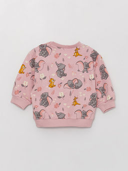 Bisiklet Yaka Uzun Kollu Dumbo Bask?l? K?z Bebek Sweatshirt ve Tayt 2li Tak?m - Waikiki фото 3