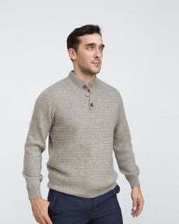 Джемпер из пуха яка 11065 серый