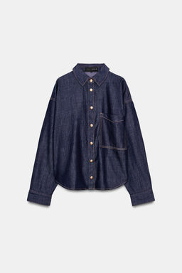 CAMISA Z1975 DENIM OVERSIZE / Azul - Zara фото 6