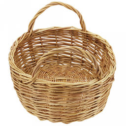 Корзинка плетеная №2 34х25х10см, овальная, глубокая, дно и стенки из ивовой лозы, с ручками, ручное плетение (Россия) - Домашняя мода фото 3