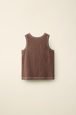 CAMISETA PESPUNTES CREATED BY CARAMEL LONDON X ZARA / Marr?n