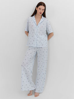 Комплект домашний женский голубой