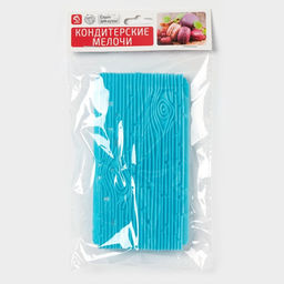 Цена за 2 шт. Печать для теста Доляна «Кора», пластик, 15.5×7.5 см, голубая