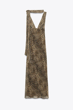 ANIMAL PRINT FOULARD DRESS - Zara фото 7
