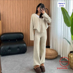 Вязанный костюм женский двойка