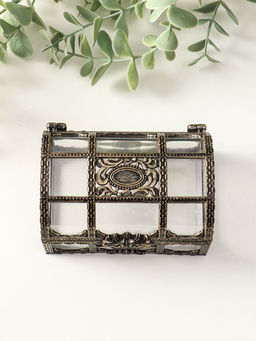 Шкатулка для украшений «Сундучок», пластик под бронзу, 10.5×8×6.5 см