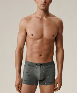ATLANTIC 3MH-223 Трусы шорты Gym - набор 3 шт. черный + черный + светлый хаки  фото 2