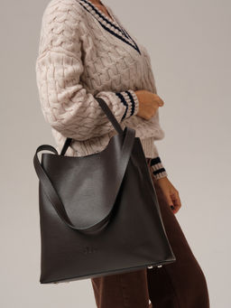 Кожаная сумка шоппер Olga DBR 30948 коричневый шоколад  фото 2