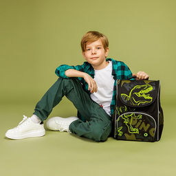 RAm-385-8 Рюкзак школьный с картхолдером на держателе и мешком для обуви - Grizzly фото 33