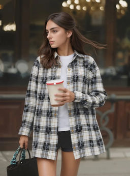 K13008 Рубашка OVER SIZE ЧЕРНЫЙ