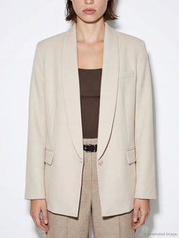 ?al Yaka Krep Kad?n Blazer Ceket