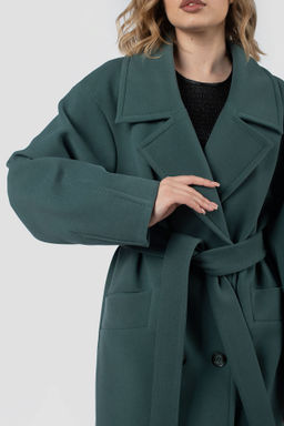 01-12216 Пальто женское демисезонное (пояс) - El podio фото 12