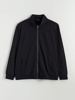 Dik Yaka Erkek Fermuarl? Sweatshirt