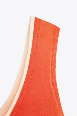 DOUBLE-LAYER KNIT TOP - Zara фото 6
