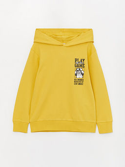 Nostaljik Maymun Bask?l? Uzun Kollu Erkek ?ocuk Hoodie