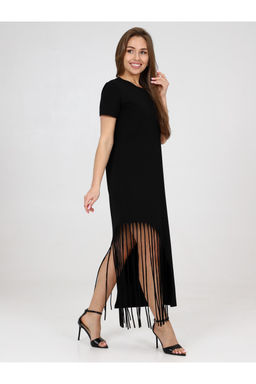 Туника Т-44 Бахрома черный