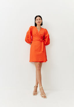 Платье на запах из жатого хлопка - TO BE ONE фото 2