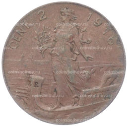 Монета 2 чентезимо 1916 года Италия