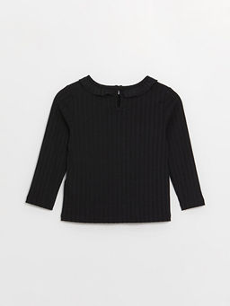 Bisiklet Yaka Uzun Kollu K?z Bebek Ti??rt