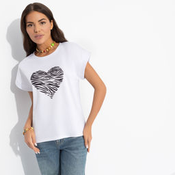 Футболка со спущенным плечом Оттенок настроения (heart) - Charutti фото 7