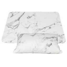 Nail Art Набор для маникюра подушка с подложкой, подушка 11,7 х 25,5 см, подложка 38 х 28 см, белый мрамор