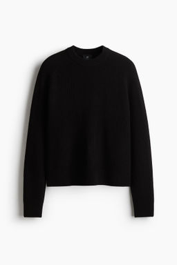 Jersey en punto acanalado de lana Regular Fit