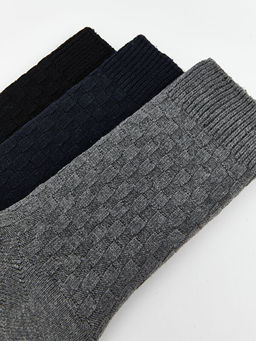 Desenli Erkek Soket ?orap 3l?