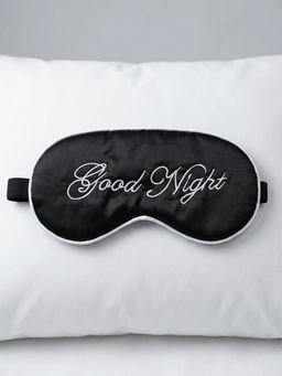 Nail Art Маска для сна женская на глаза / Good Night, шелковая, черная