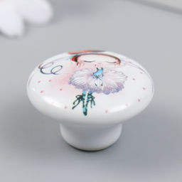 Ручка для шкатулки керамика, металл Балерина 3,8х3,8х2,8 см - Simaland фото 3