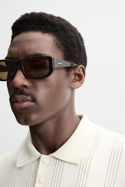 RIBBED KNIT POLO SHIRT - Zara фото 14