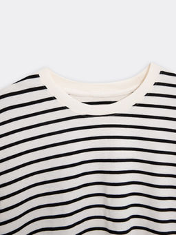 Лонгслив мужской молочный в черную полоску молочно -черная полоска1 121811 - Mark formelle фото 7