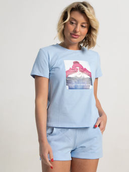 Костюм с шортами Тео (голубой) К15672-50М