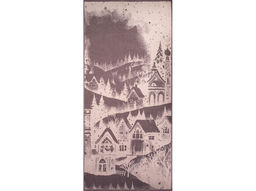 Полотенце махровое 6с102.411ж1 Снежный пейзаж(т.с.мальв1) 67х150см