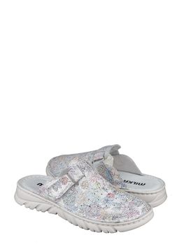 03 | Duki |Женские медицинские сабо натуральная кожа (цветок) - Milka shoes&more фото 15