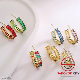 Серьги дорожка из камней - Bruno фото 10