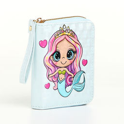 Кошелёк на молнии, голубой