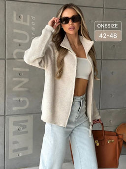 K13308 Джемпер (вязаный трикотаж) СВ_БЕЖЕВЫЙ