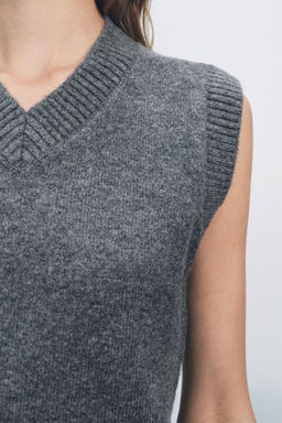 PLAIN KNIT VEST - Zara фото 2