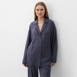 Костюм женский (рубашка, брюки) MINAKU: Casual Collection, размер 46, цвет графит