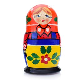 Матрешка 5 в 1 "Загорская роспись"/ окрашенная