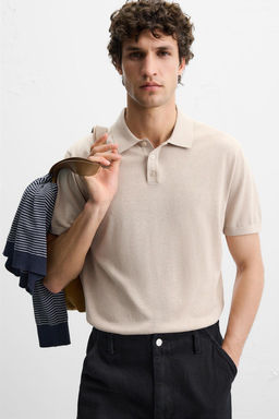 KNIT COTTON - SILK POLO SHIRT - Zara фото 33