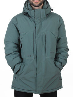 6963 GRAY/TURQUOISE Куртка мужская зимняя (200 гр. био-пух)