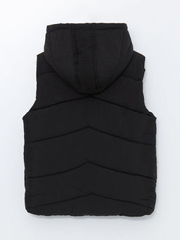 Kap??onlu Bask?l? Erkek ?ocuk ?i?me Yelek