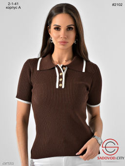 Футболка поло на пуговицах