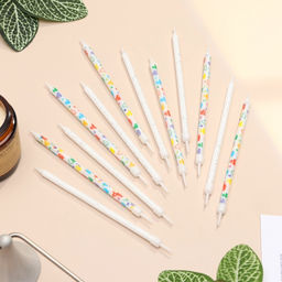 Свечи для торта Сердца, 12 шт., белые