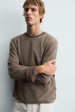 TEXTURED WASHED SWEATER - Zara фото 5